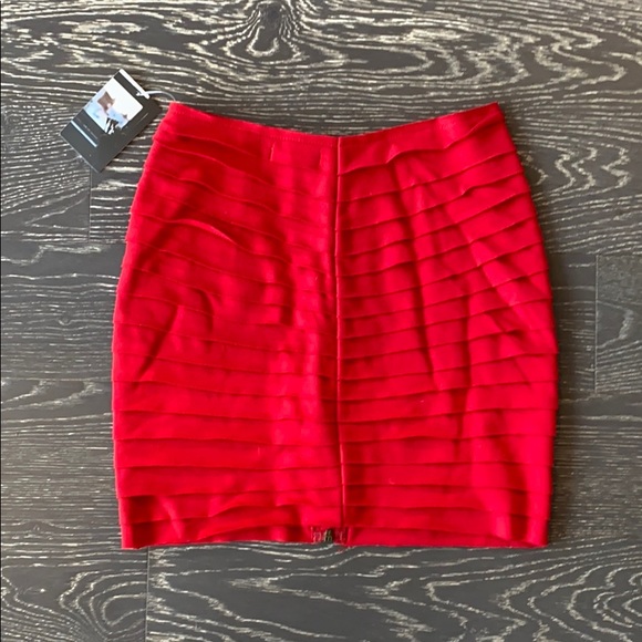 Red Mini Skirt - Picture 2 of 4